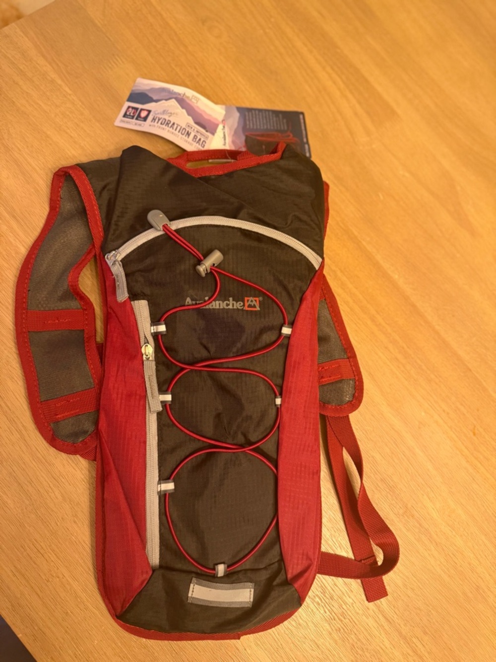 NWT Avalanche Red and Black Hydration Backpack